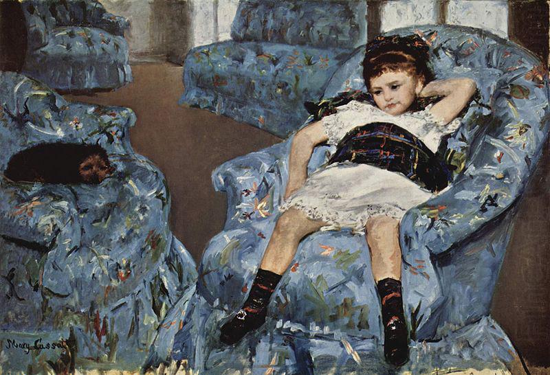 Kleines Madchen im blauen Fauteuil, Mary Cassatt